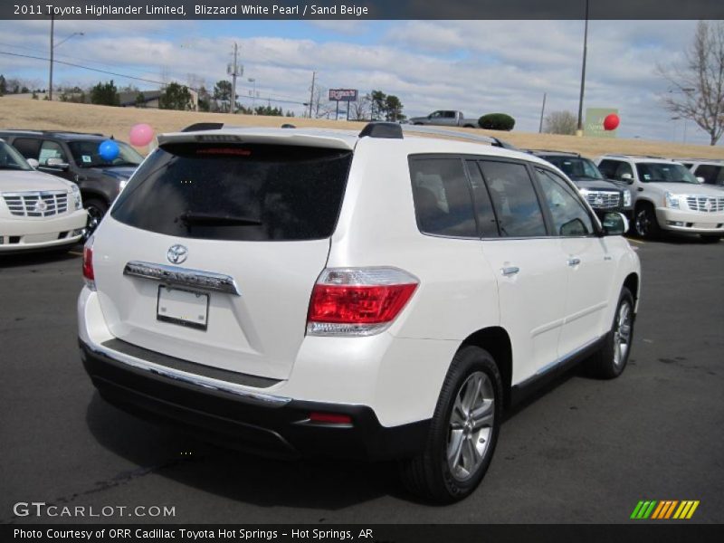 Blizzard White Pearl / Sand Beige 2011 Toyota Highlander Limited