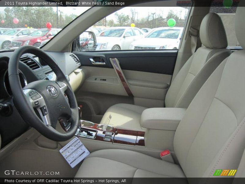 Blizzard White Pearl / Sand Beige 2011 Toyota Highlander Limited