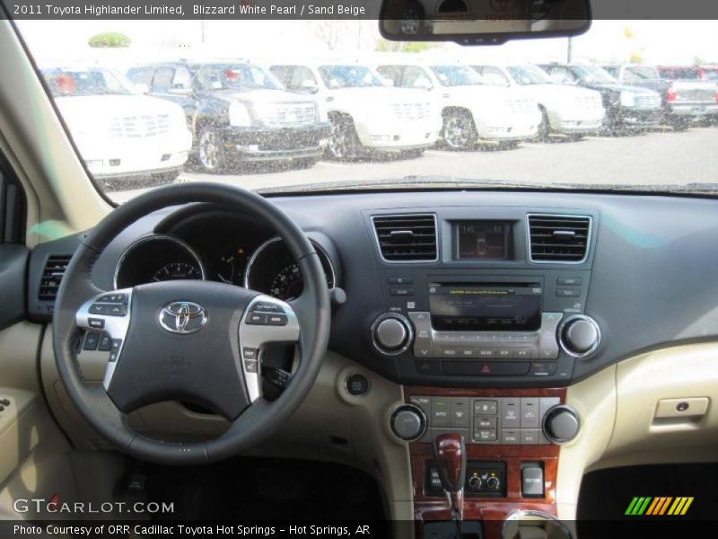 Blizzard White Pearl / Sand Beige 2011 Toyota Highlander Limited