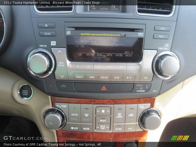 Controls of 2011 Highlander Limited
