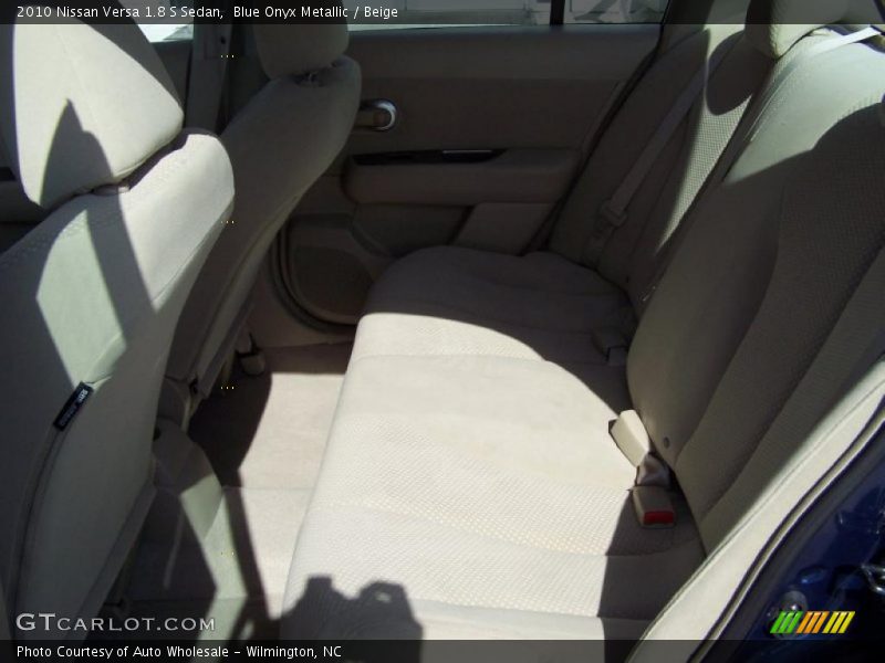 Blue Onyx Metallic / Beige 2010 Nissan Versa 1.8 S Sedan