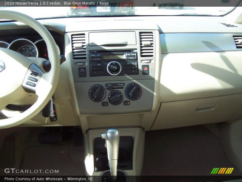 Blue Onyx Metallic / Beige 2010 Nissan Versa 1.8 S Sedan