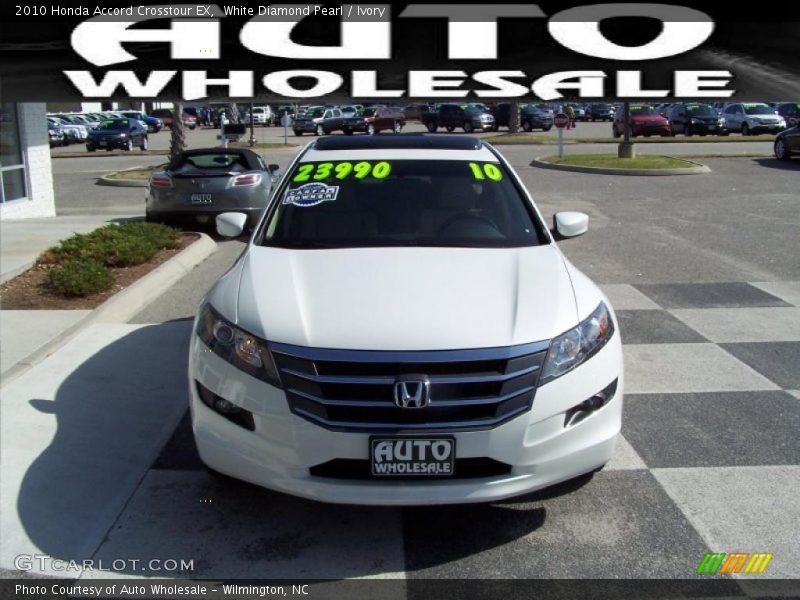 White Diamond Pearl / Ivory 2010 Honda Accord Crosstour EX