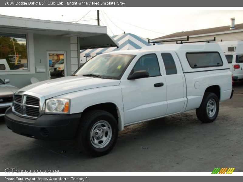 Bright White / Medium Slate Gray 2006 Dodge Dakota ST Club Cab