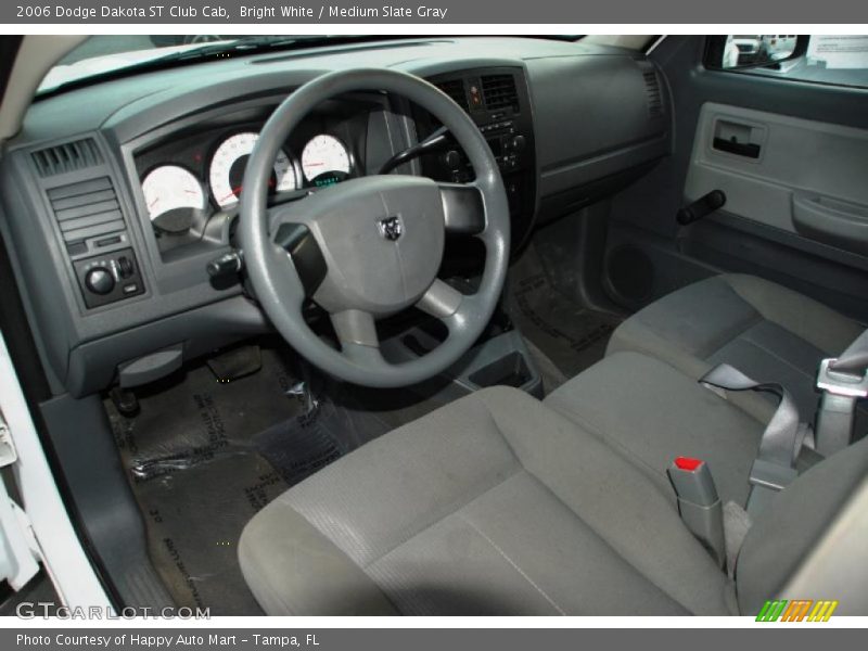 Bright White / Medium Slate Gray 2006 Dodge Dakota ST Club Cab