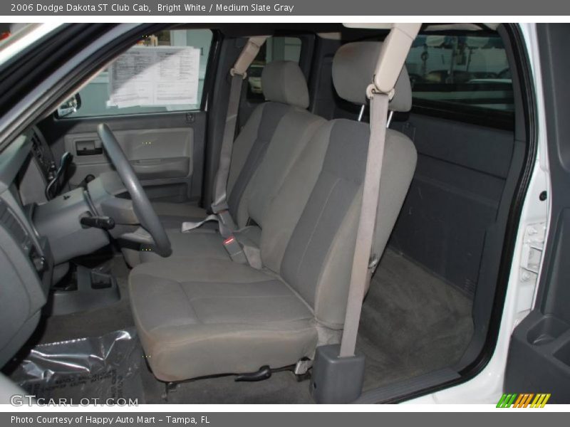 Bright White / Medium Slate Gray 2006 Dodge Dakota ST Club Cab