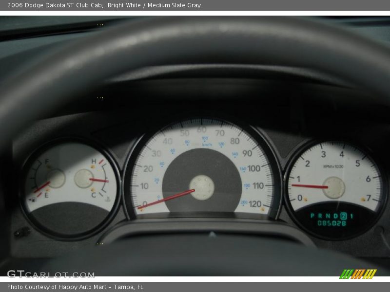 Bright White / Medium Slate Gray 2006 Dodge Dakota ST Club Cab