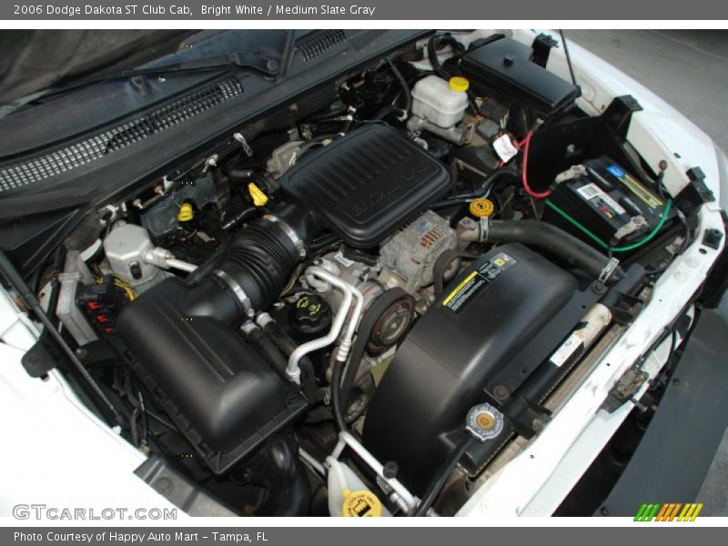 Bright White / Medium Slate Gray 2006 Dodge Dakota ST Club Cab