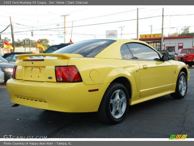 Zinc Yellow / Dark Charcoal 2003 Ford Mustang V6 Coupe