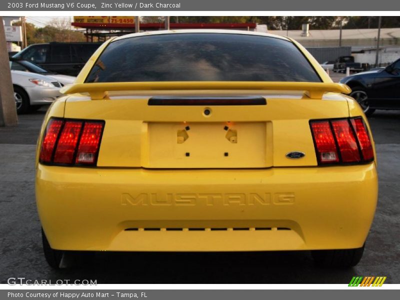 Zinc Yellow / Dark Charcoal 2003 Ford Mustang V6 Coupe