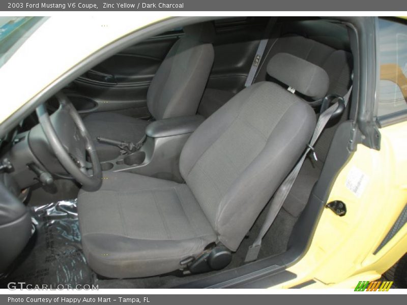 Zinc Yellow / Dark Charcoal 2003 Ford Mustang V6 Coupe