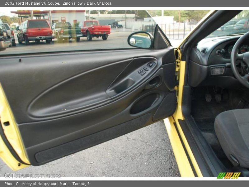 Zinc Yellow / Dark Charcoal 2003 Ford Mustang V6 Coupe