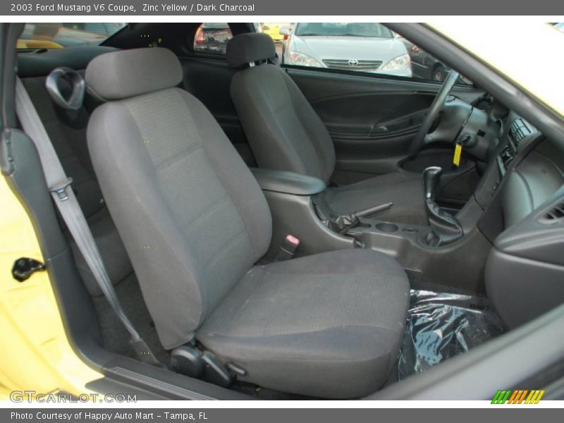 Zinc Yellow / Dark Charcoal 2003 Ford Mustang V6 Coupe