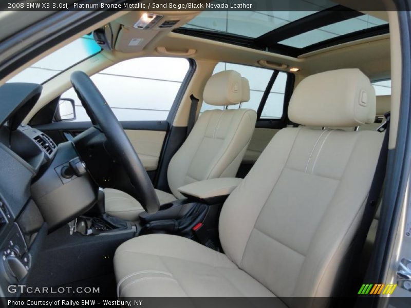 Platinum Bronze Metallic / Sand Beige/Black Nevada Leather 2008 BMW X3 3.0si