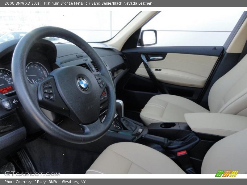 Platinum Bronze Metallic / Sand Beige/Black Nevada Leather 2008 BMW X3 3.0si