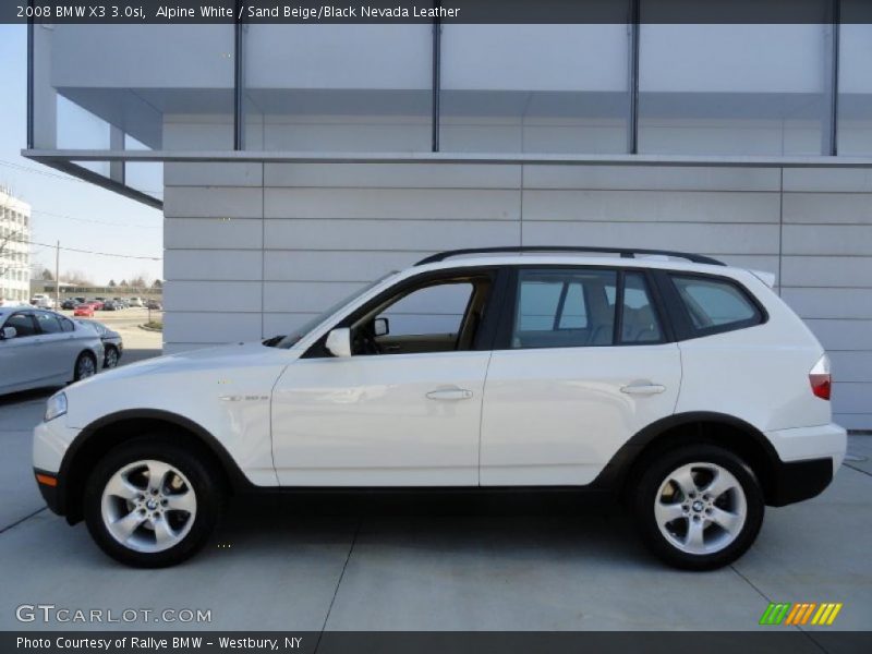 Alpine White / Sand Beige/Black Nevada Leather 2008 BMW X3 3.0si