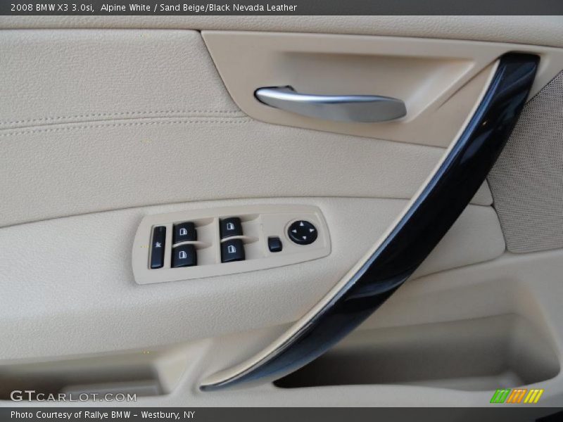 Alpine White / Sand Beige/Black Nevada Leather 2008 BMW X3 3.0si
