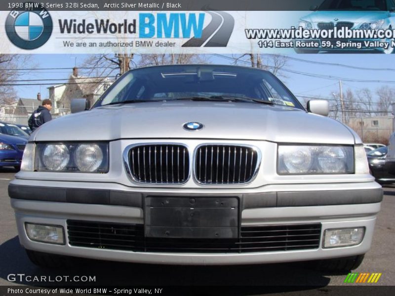 Arctic Silver Metallic / Black 1998 BMW 3 Series 328i Sedan