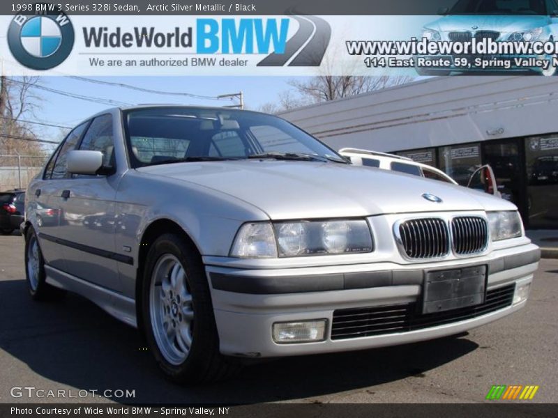 Arctic Silver Metallic / Black 1998 BMW 3 Series 328i Sedan