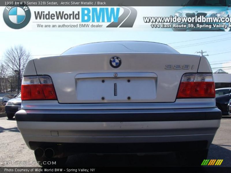 Arctic Silver Metallic / Black 1998 BMW 3 Series 328i Sedan