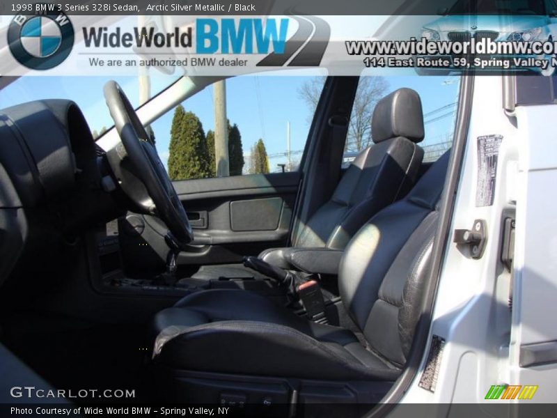 Arctic Silver Metallic / Black 1998 BMW 3 Series 328i Sedan