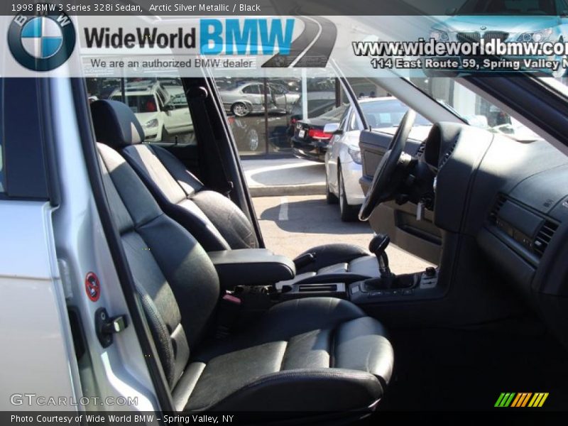 Arctic Silver Metallic / Black 1998 BMW 3 Series 328i Sedan