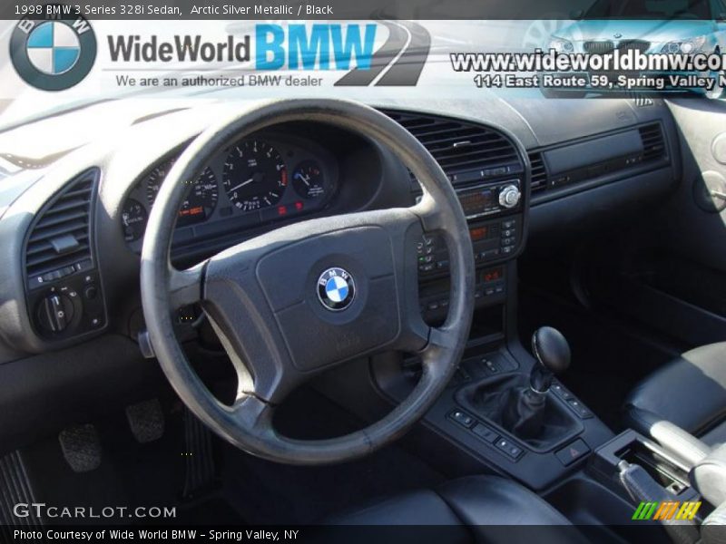 Arctic Silver Metallic / Black 1998 BMW 3 Series 328i Sedan