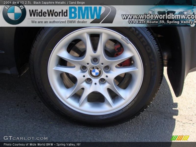 Black Sapphire Metallic / Sand Beige 2004 BMW X3 2.5i