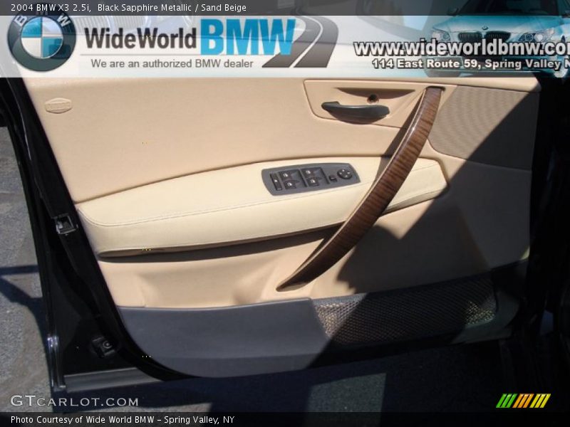 Black Sapphire Metallic / Sand Beige 2004 BMW X3 2.5i