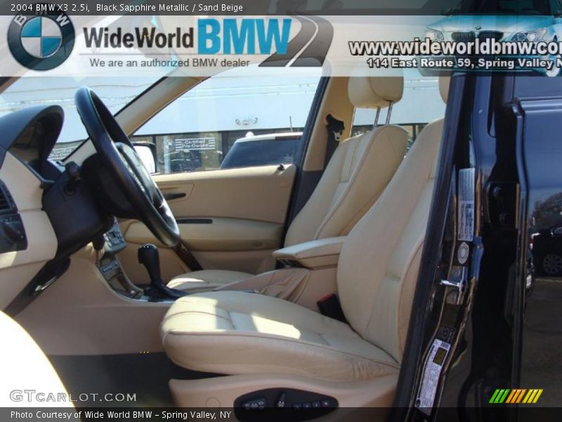 Black Sapphire Metallic / Sand Beige 2004 BMW X3 2.5i