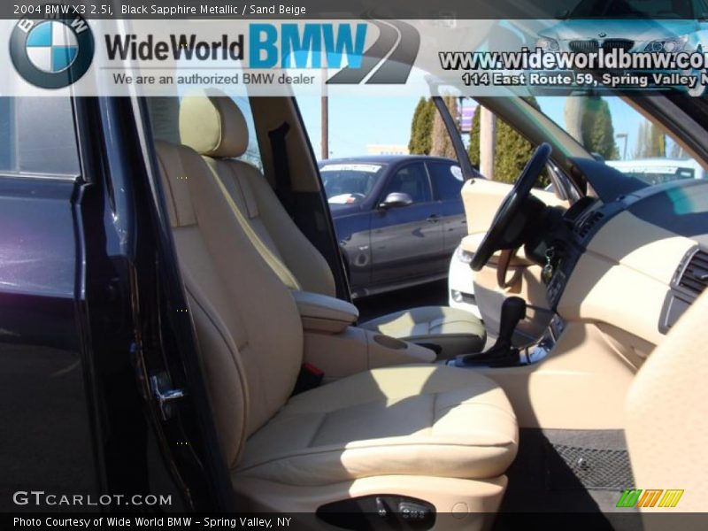 Black Sapphire Metallic / Sand Beige 2004 BMW X3 2.5i