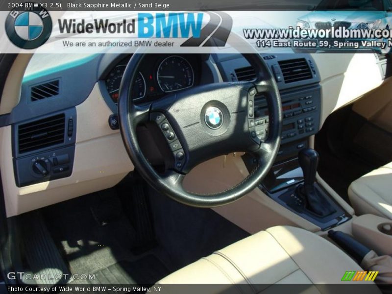 Black Sapphire Metallic / Sand Beige 2004 BMW X3 2.5i