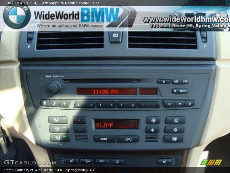 Black Sapphire Metallic / Sand Beige 2004 BMW X3 2.5i