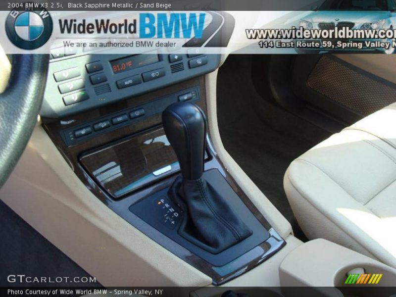 Black Sapphire Metallic / Sand Beige 2004 BMW X3 2.5i