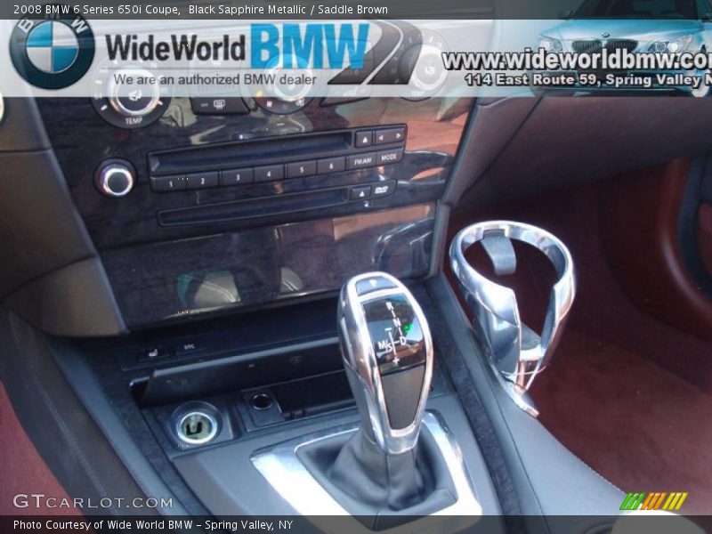 Black Sapphire Metallic / Saddle Brown 2008 BMW 6 Series 650i Coupe