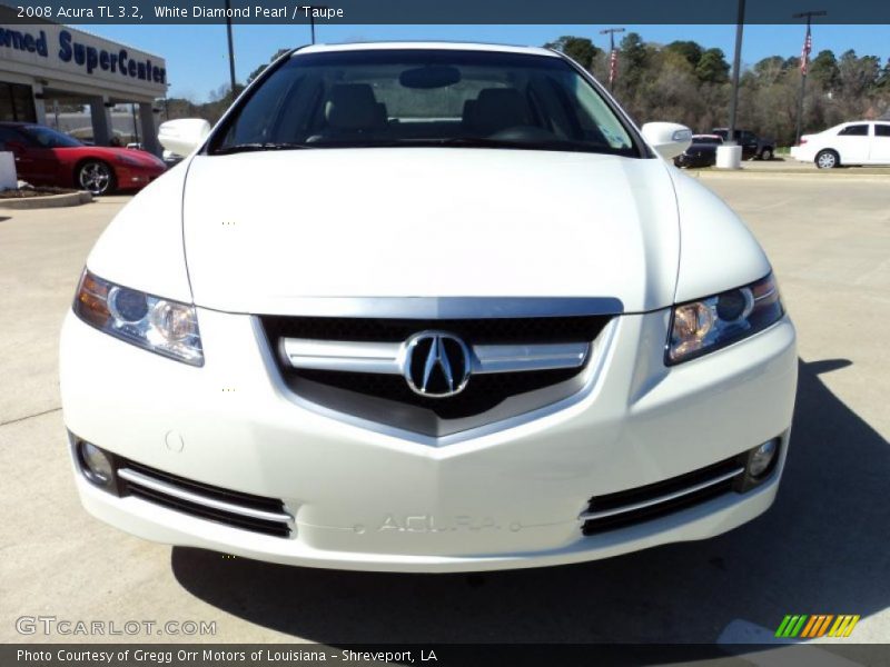 White Diamond Pearl / Taupe 2008 Acura TL 3.2