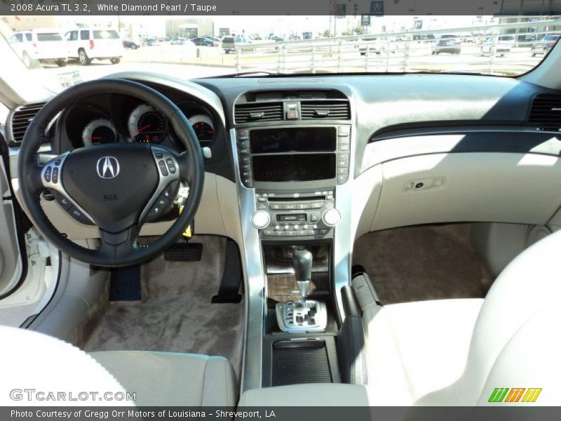 White Diamond Pearl / Taupe 2008 Acura TL 3.2