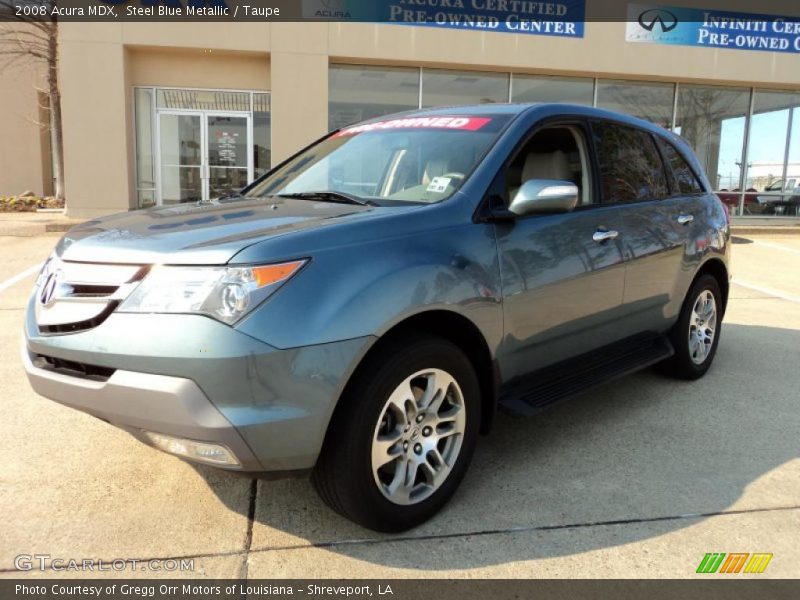 Steel Blue Metallic / Taupe 2008 Acura MDX