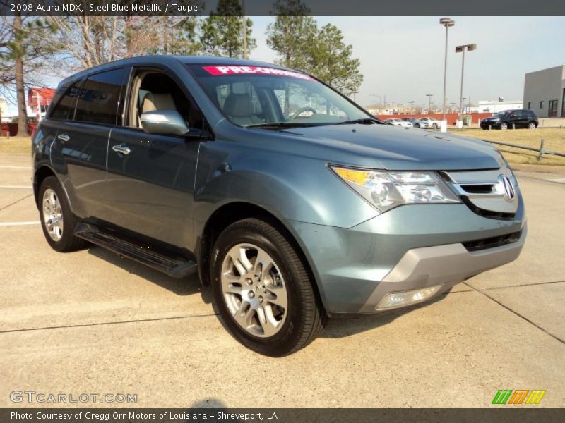 Steel Blue Metallic / Taupe 2008 Acura MDX