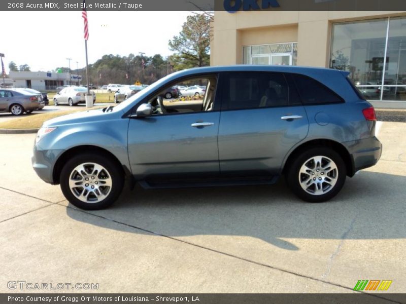 Steel Blue Metallic / Taupe 2008 Acura MDX