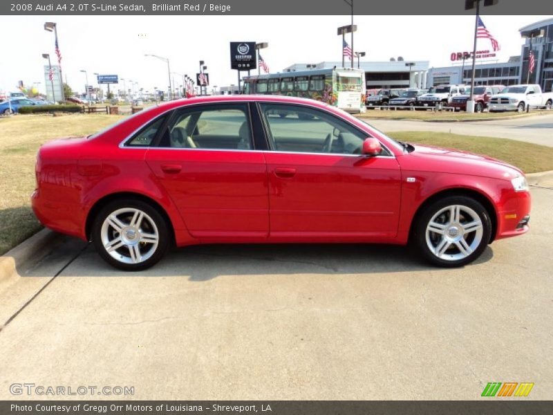 Brilliant Red / Beige 2008 Audi A4 2.0T S-Line Sedan