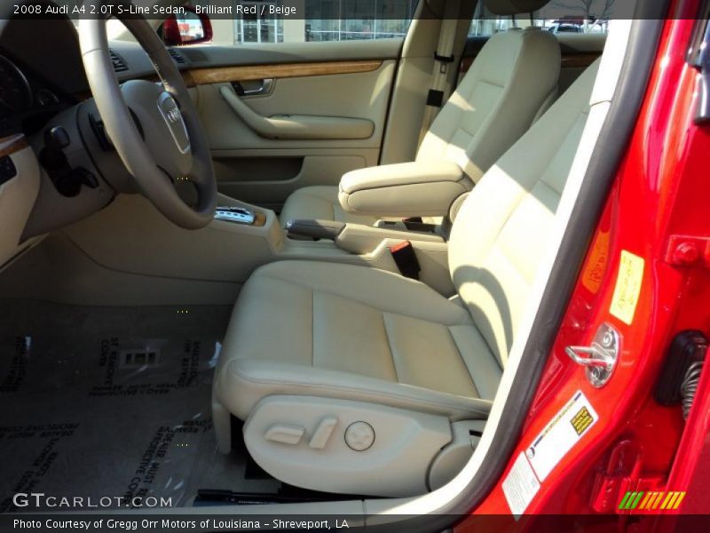 Brilliant Red / Beige 2008 Audi A4 2.0T S-Line Sedan