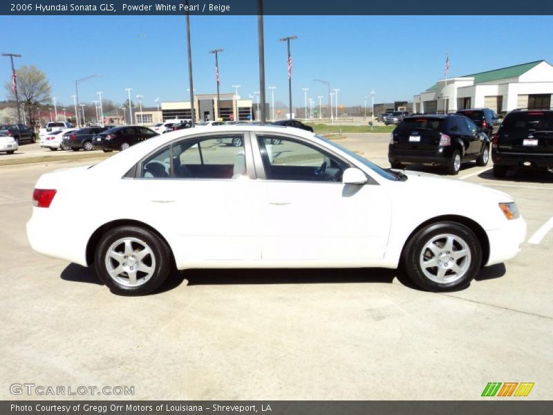 Powder White Pearl / Beige 2006 Hyundai Sonata GLS