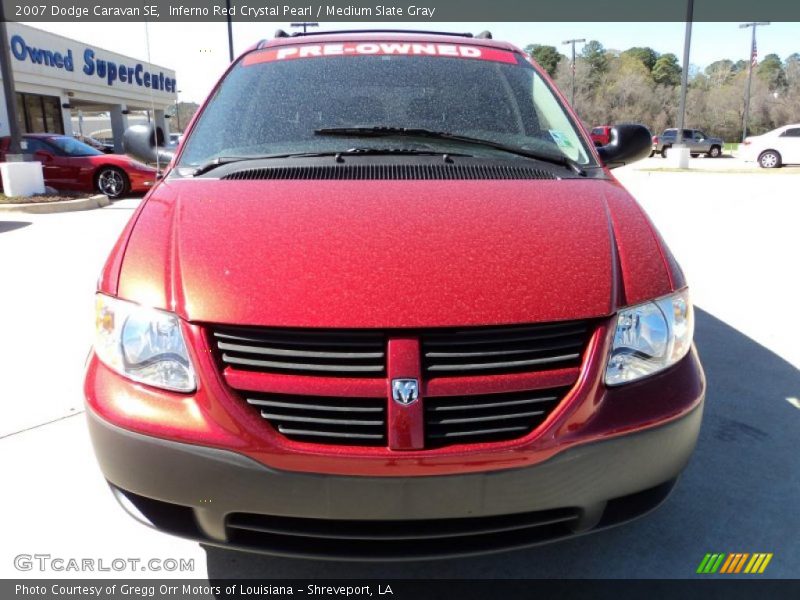 Inferno Red Crystal Pearl / Medium Slate Gray 2007 Dodge Caravan SE