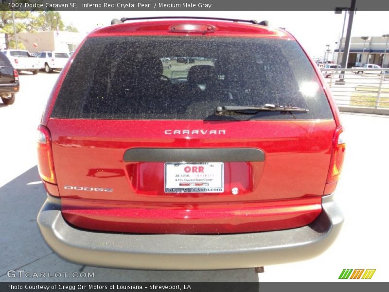 Inferno Red Crystal Pearl / Medium Slate Gray 2007 Dodge Caravan SE