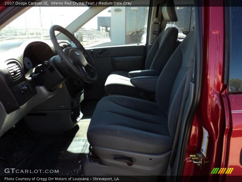 Inferno Red Crystal Pearl / Medium Slate Gray 2007 Dodge Caravan SE