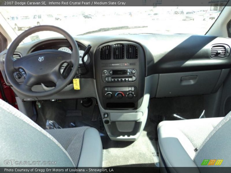 Inferno Red Crystal Pearl / Medium Slate Gray 2007 Dodge Caravan SE