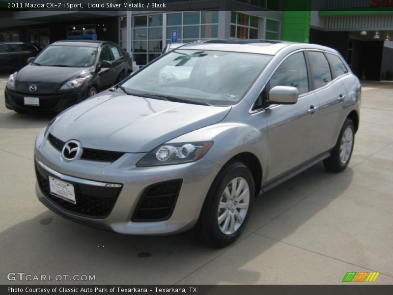 Liquid Silver Metallic / Black 2011 Mazda CX-7 i Sport