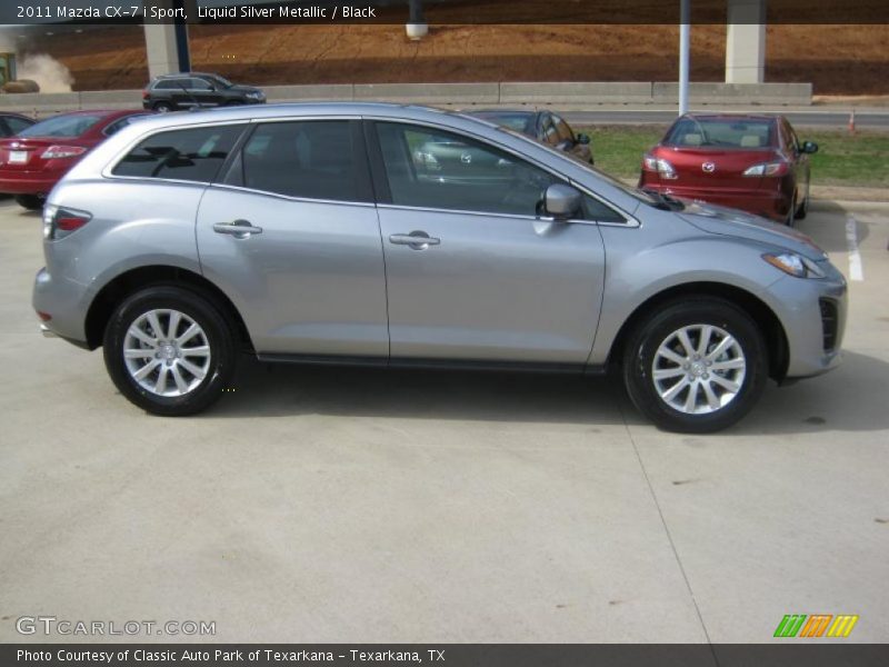 Liquid Silver Metallic / Black 2011 Mazda CX-7 i Sport