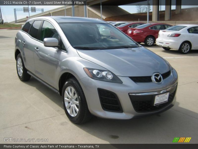 Liquid Silver Metallic / Black 2011 Mazda CX-7 i Sport